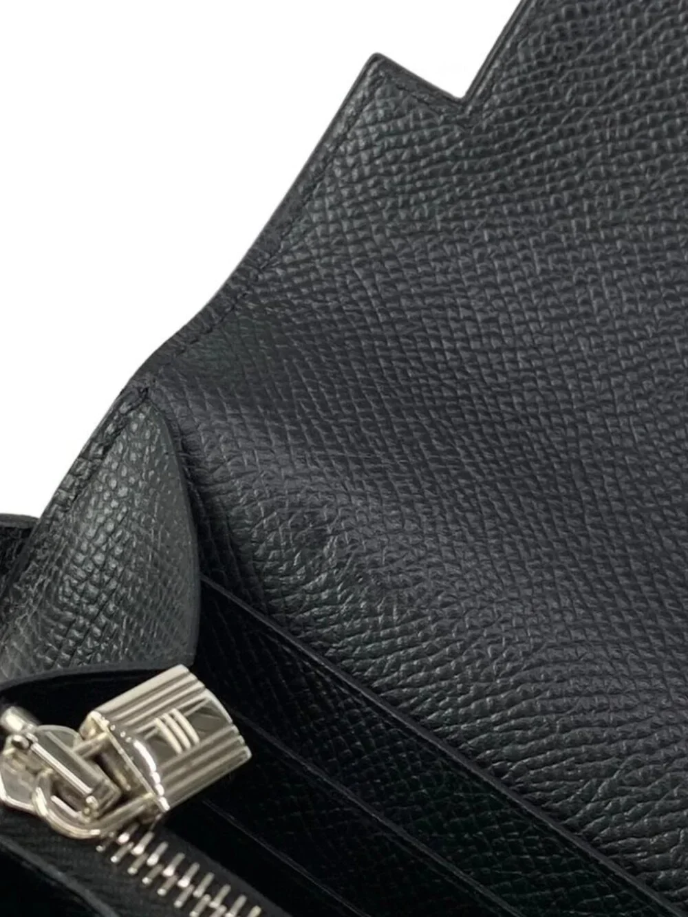 HERMES Kelly Wallet Long - Black Veau Epsom Y Long Wallet - Picture 12 of 13